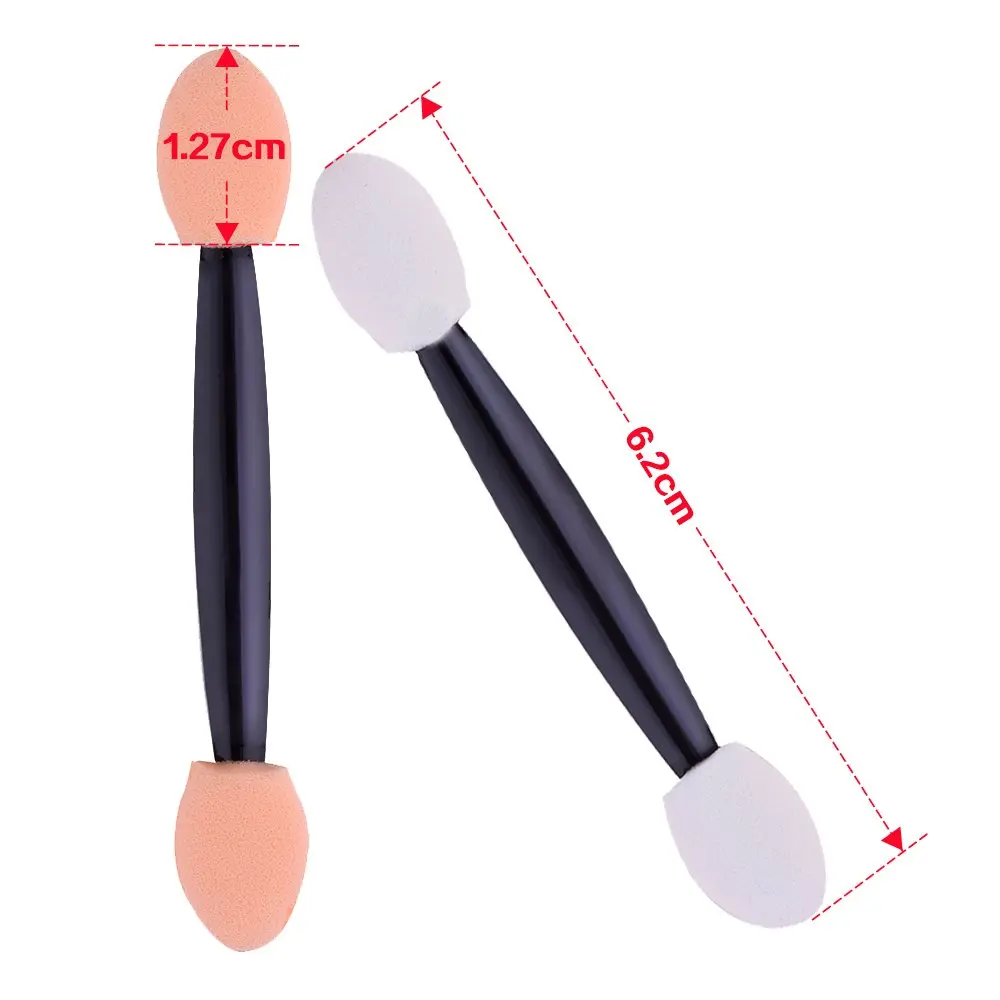 

6.5cm double ended sided makeup eyeshadow sponge brush, Black