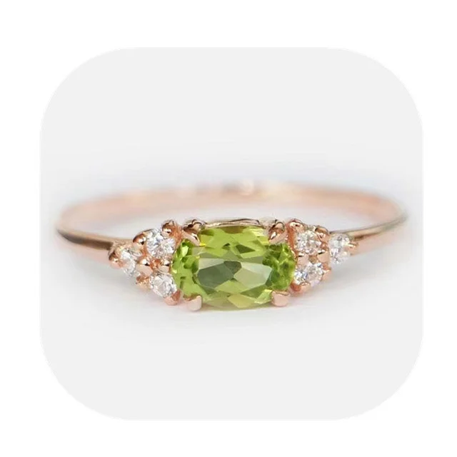 

New arrivals jewelry crystals healing gemstone natur green Peridot Crystal rings for gift