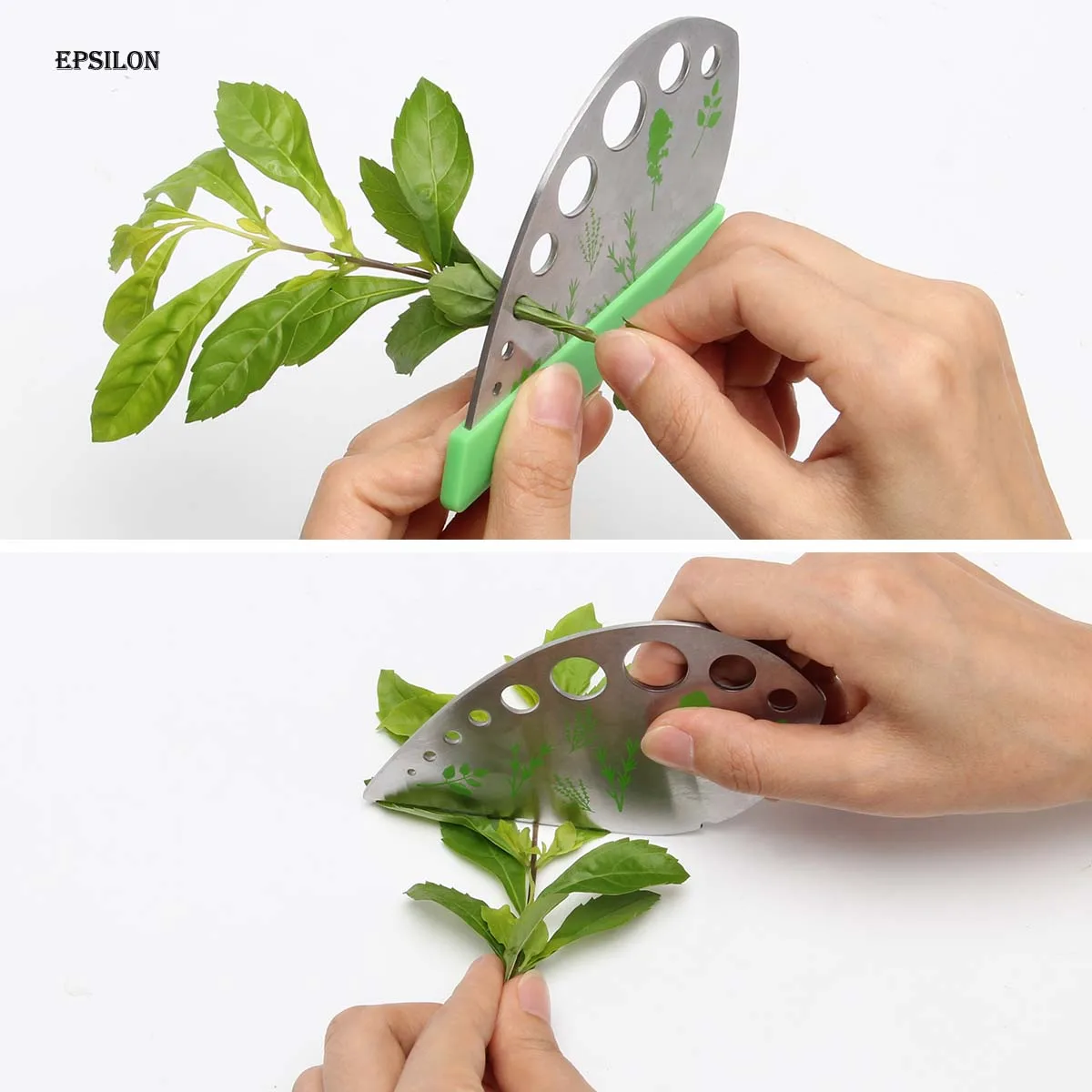 

Epsilon Home Kitchen Stainless Steel Vegetable Peeling Leaf Remover Cutter Herb Slicer Stripper with 9 Holes