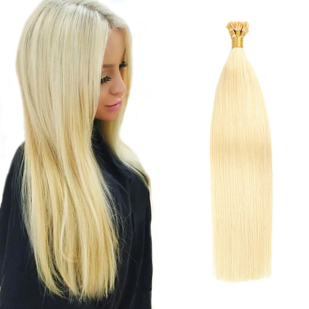 

Wholesale Remy Russian I-Tip Human Hair Sale Highlights Double Drawn i-Tip Flat Hair Straight Hair Extension