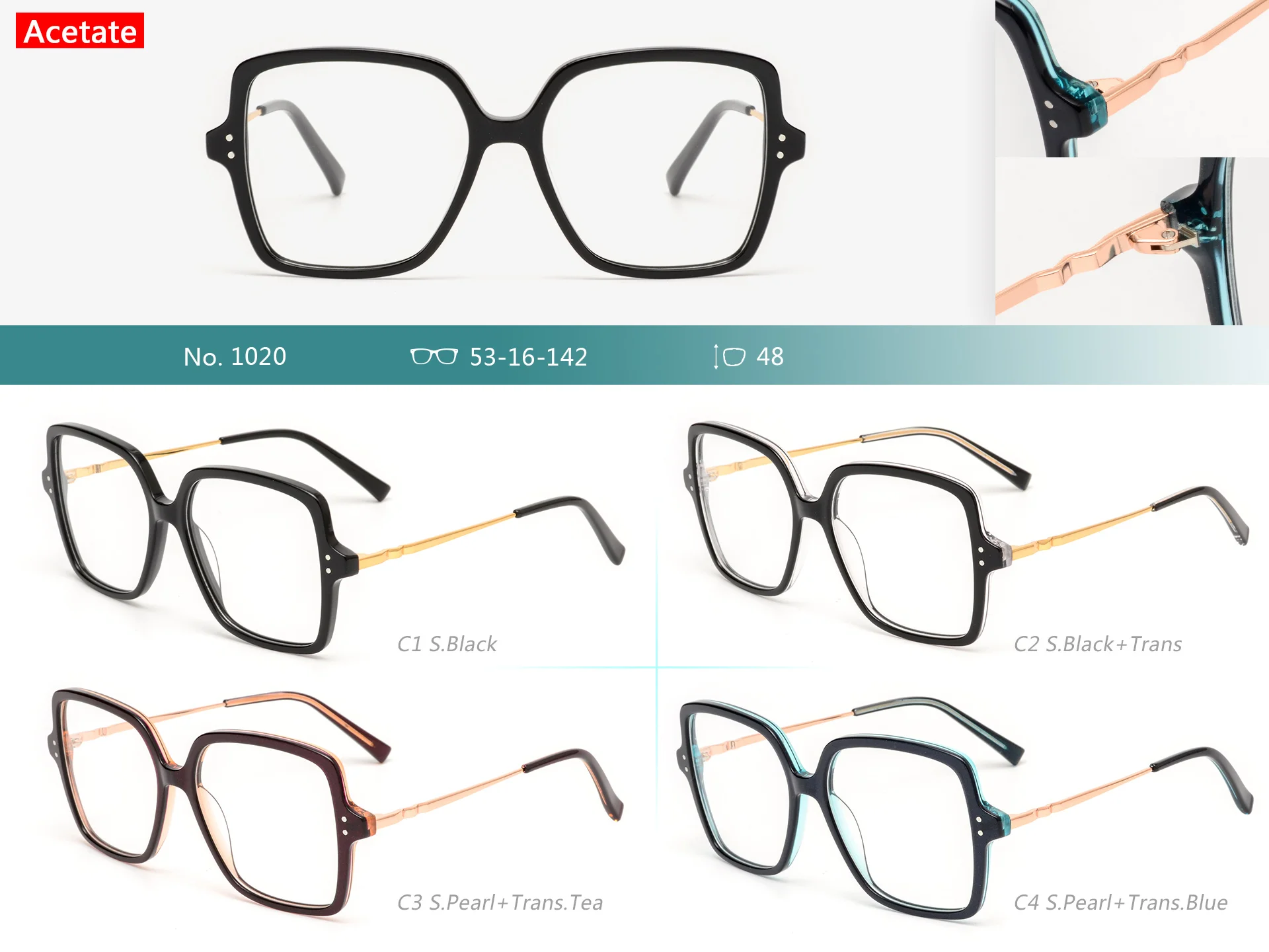 square shaped spectacles