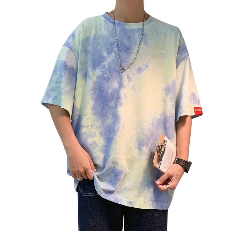 

Best Quality tie dye t shirts 100 cotton blank tshirt hip hop t-shirt for men/women