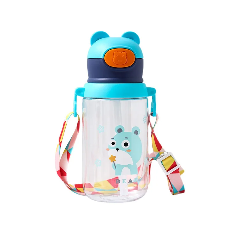 

Madou Children's Water Cup Simple Portable Creative High Appearance Level Cup Lovely Sippy Plastic Bottle, 4 colors