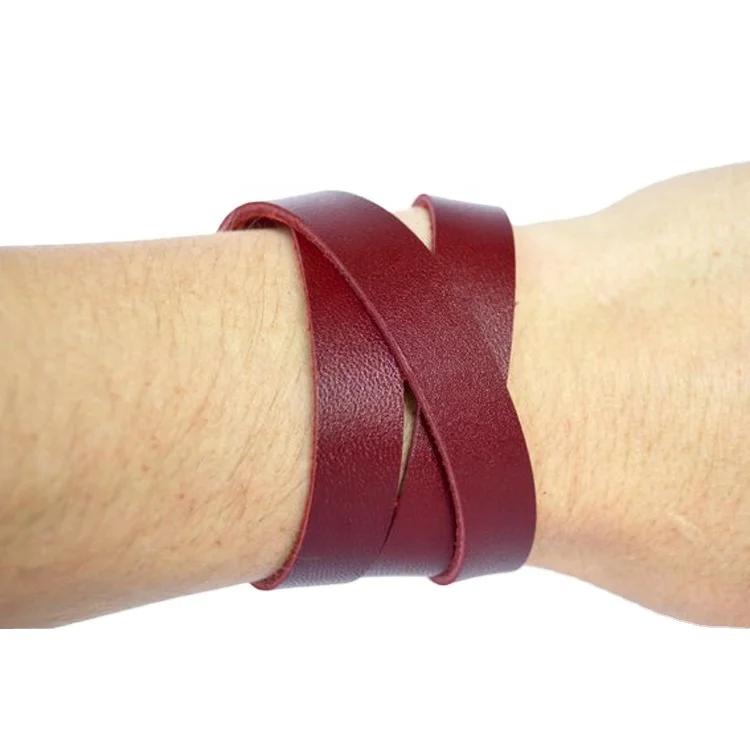 多层散装皮革手镯批发真皮手镯女士男士皮革手镯