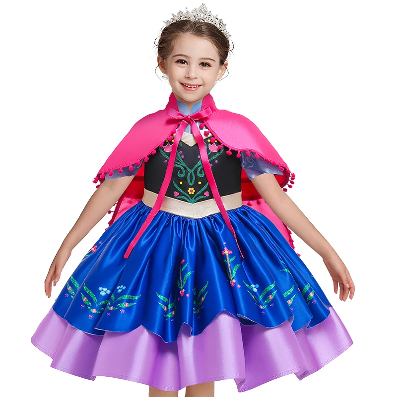 

Princess Ann Two Piece Set Cosplay Halloween Cape Luxury Princess Costume For Girls, Customized color