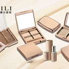 Glitter eyeshadow palette private label y375 makeup empty 18 color custom eye shadow palette packaging