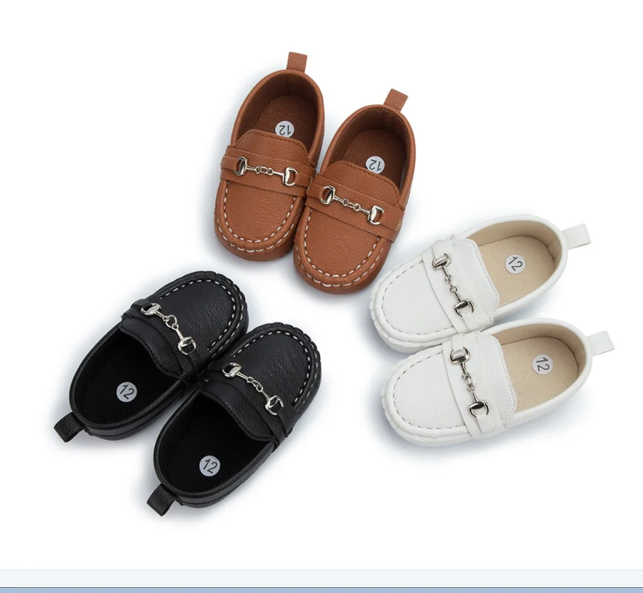 

Classic Brand Soft Leather Baby Shoes Moccasins Fashion Infant Boys Girls Slip-on Peas Shoes Casual Newborn First Walkers