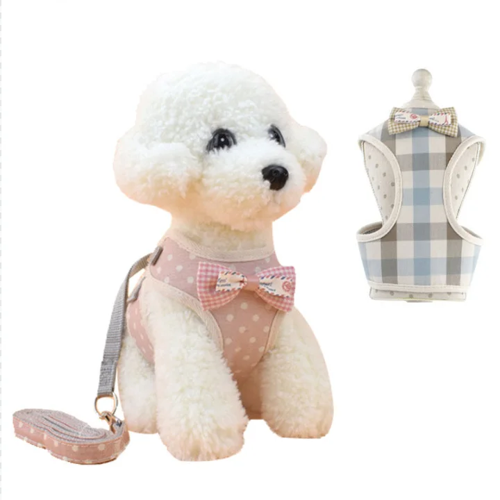 

drop shipping vest type plaid Korean fashion pet traction rope dog walking rope pet harness