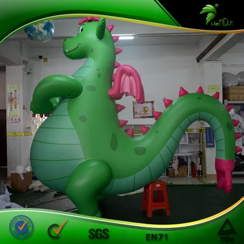 inflatable green dragon