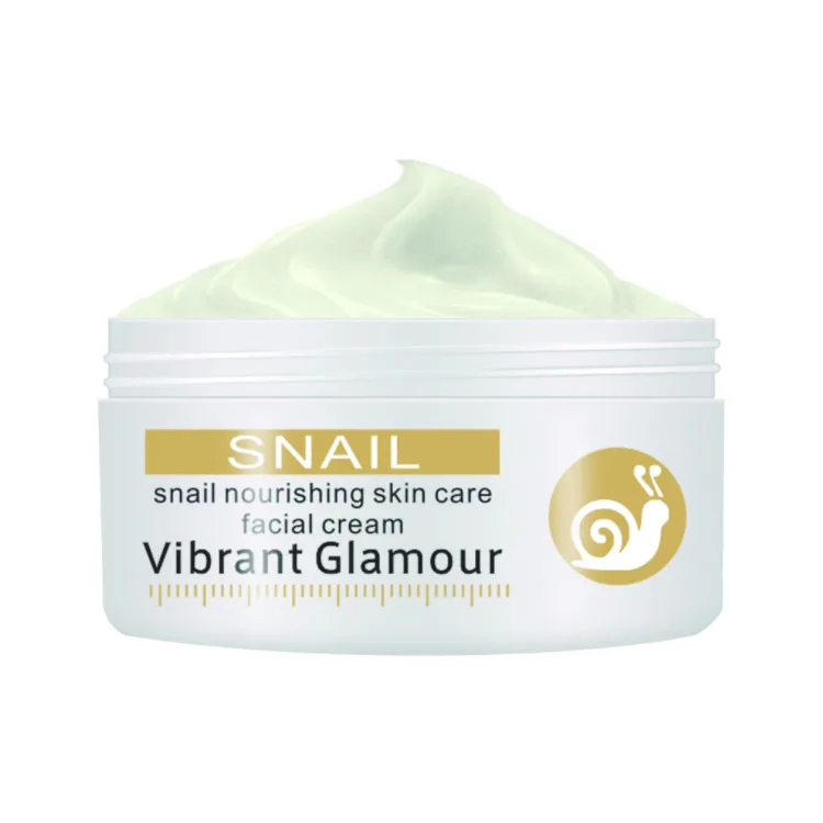 

OEM VIBRANT GLAMOUR Snail Acnes Cream Whitening Pigment Spots Repair Brighten Skin Wrinkle Control Oil Face Cream, White color