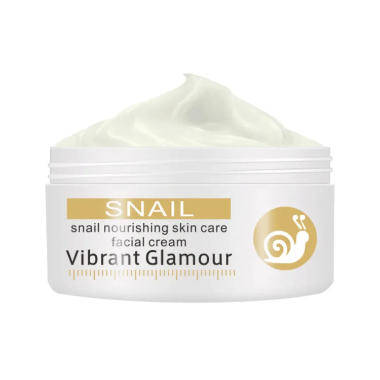 

OEM VIBRANT GLAMOUR Snail Acnes Cream Whitening Pigment Spots Repair Brighten Skin Wrinkle Control Oil Face Cream, White color