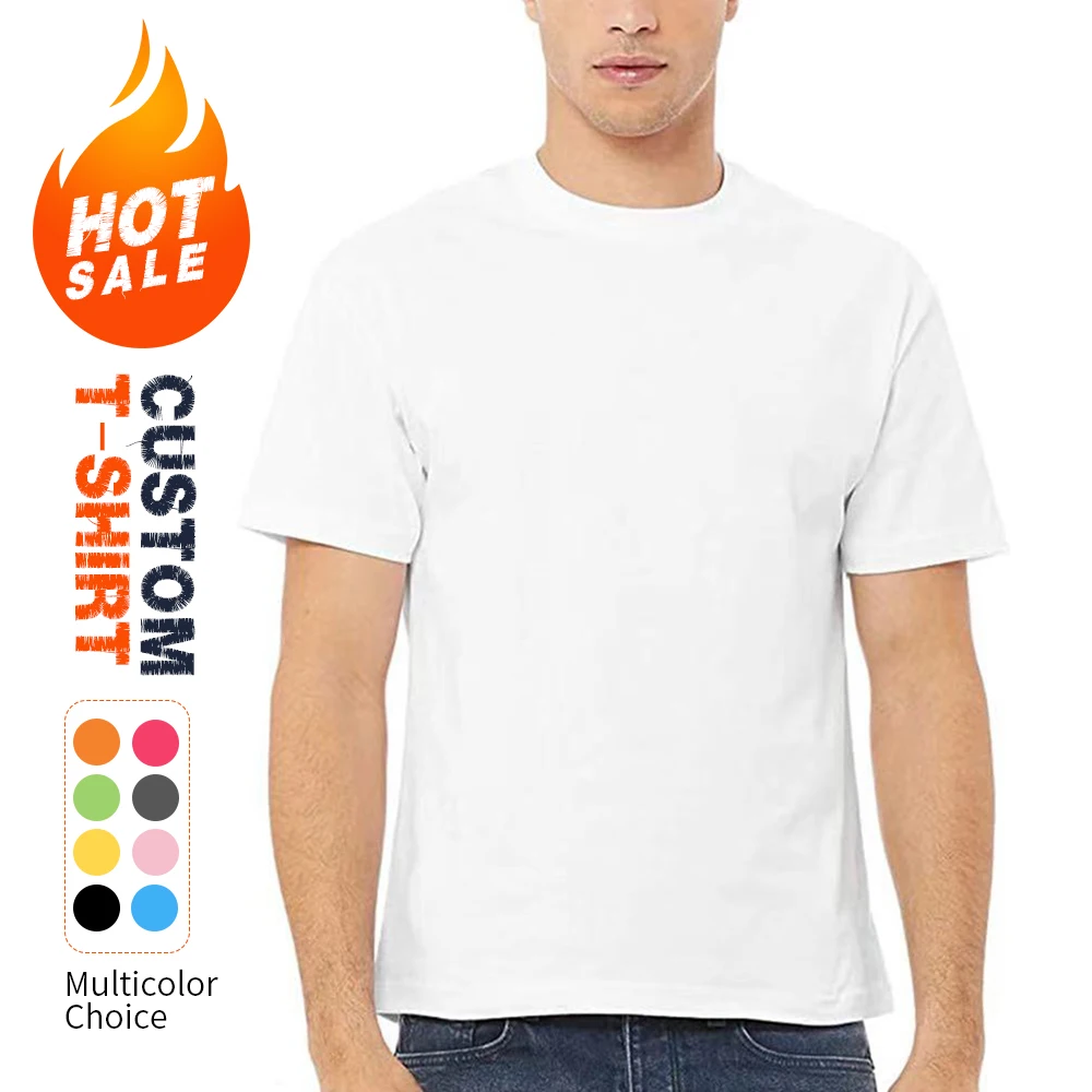 

Cheap Price 180gsm 100% Cotton Custom LOGO Printing Plain White T shirts for Men