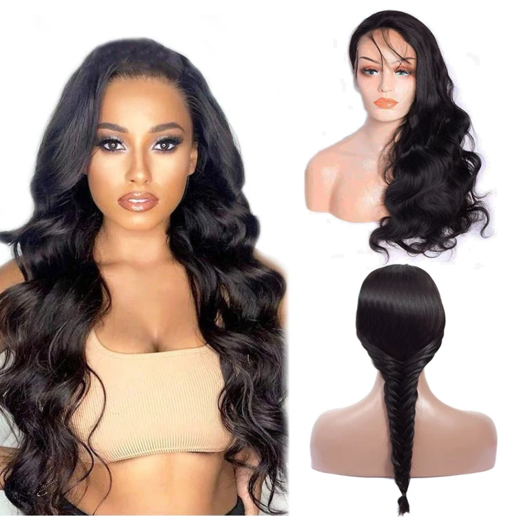 

Body Wave Wig Unprocessed Raw Indian Hair Lace Front Wigs Virgin Cuticle Aligned Human Hair