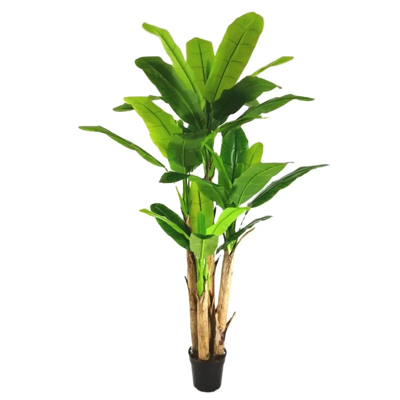 

Indoor Decoration Fake Traveler Banana Plants Big Silk Leaf Artificial Plant Tree For Sale, Green