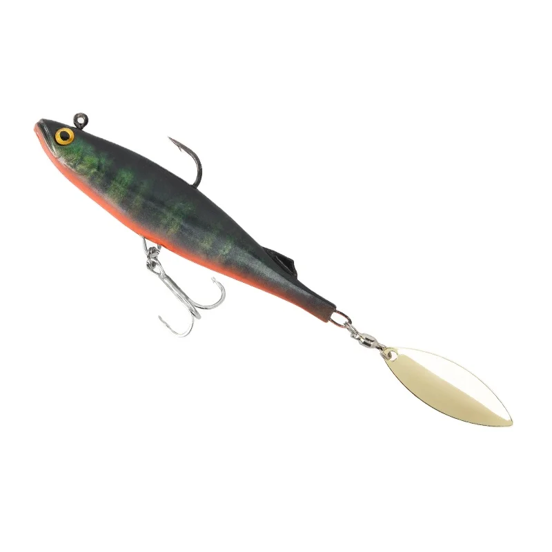 

8806 SPINTER Fishing Lures 140mm 170mm 210mm Soft Swim Baits With Spoon on Tail Sinking Action 3D Printing Soft Lure, 8 colors