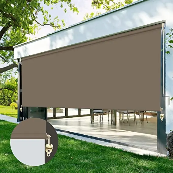 

2023 new design outdoor blinds motorized roller waterproof outdoor windproof roller blind