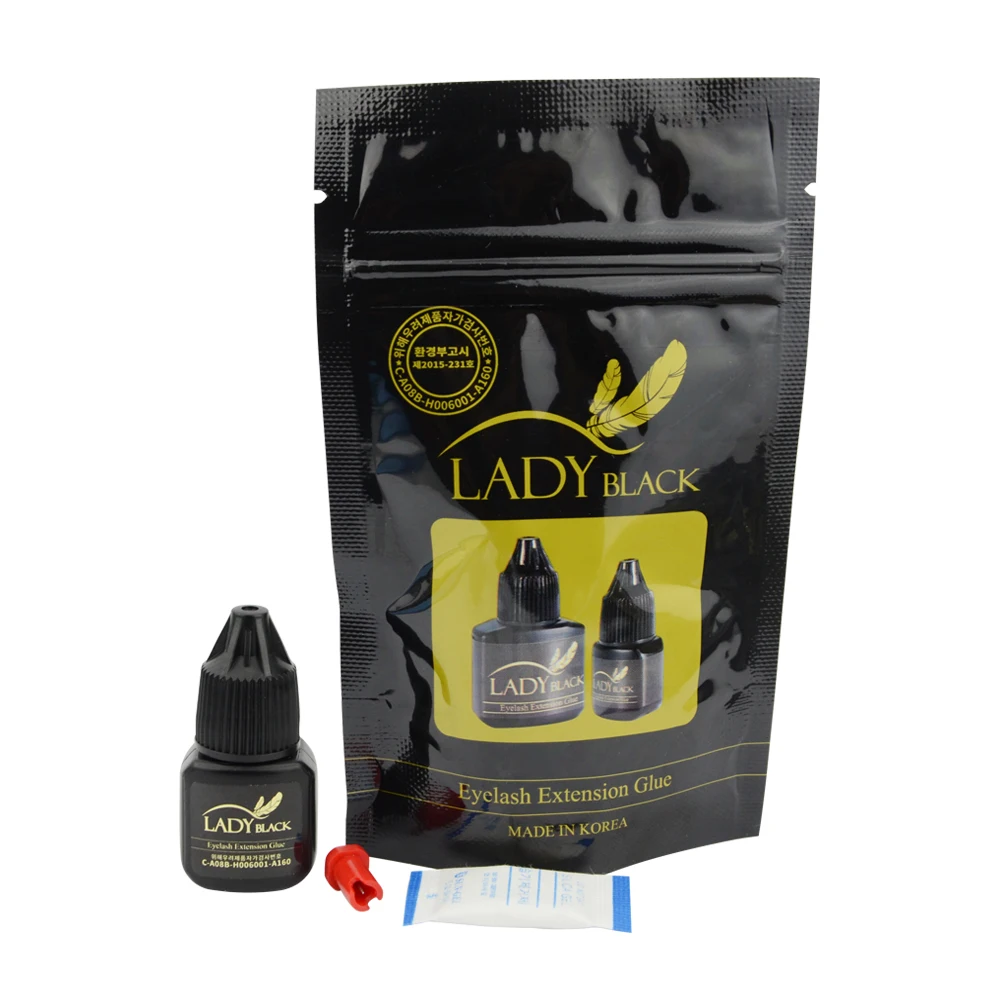 

CUSTOMER LOGO Lady Black Glue Korea 5ml Glue Private Label Eyelash Extensions Glue