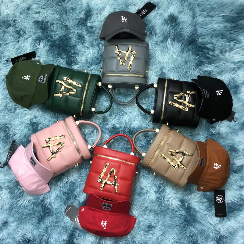 

Bolsos Ladies Famous Brand Trending Designers Bucket Women Hand Bags Pu Leather Handbags La Hat And Purse Set, 6 color