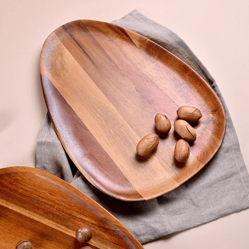 

Explosion fruit plate melon seeds wooden plate dish water cup tray pastry wooden fruit plate wholesale custom, Brown