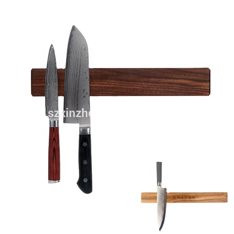 
Powerful Magnetic Knife Holder 16 Inch Wood Solid Wall Mount Strip Tool Storage 