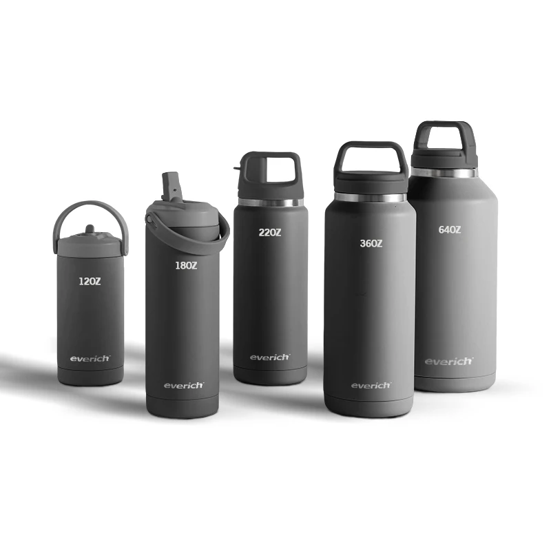 

stainless steel vacuum triple insulated water bottle with straw lid