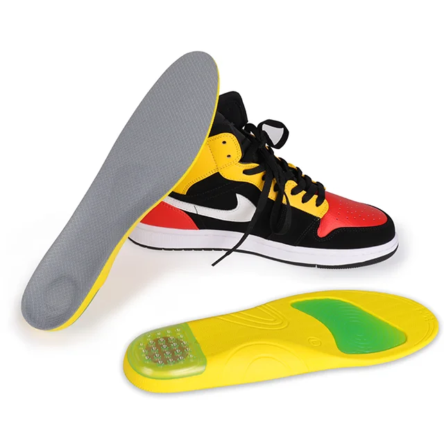 

Unisex High Elastic Air Bumper Shock Absorption Breathability Foot Care Sports Foot Massage Gel Insoles, Customized