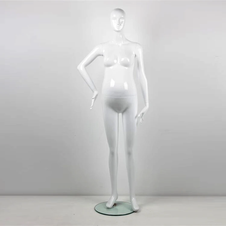 

Plus Size Full Body Big Discount Fiberglass Female Pregnant Mannequin, White