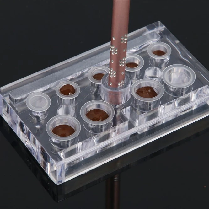 

Permanent Makeup Accessories 12 Different Size Holes Transparent Ink Cup Holder For Microblading Tattoo