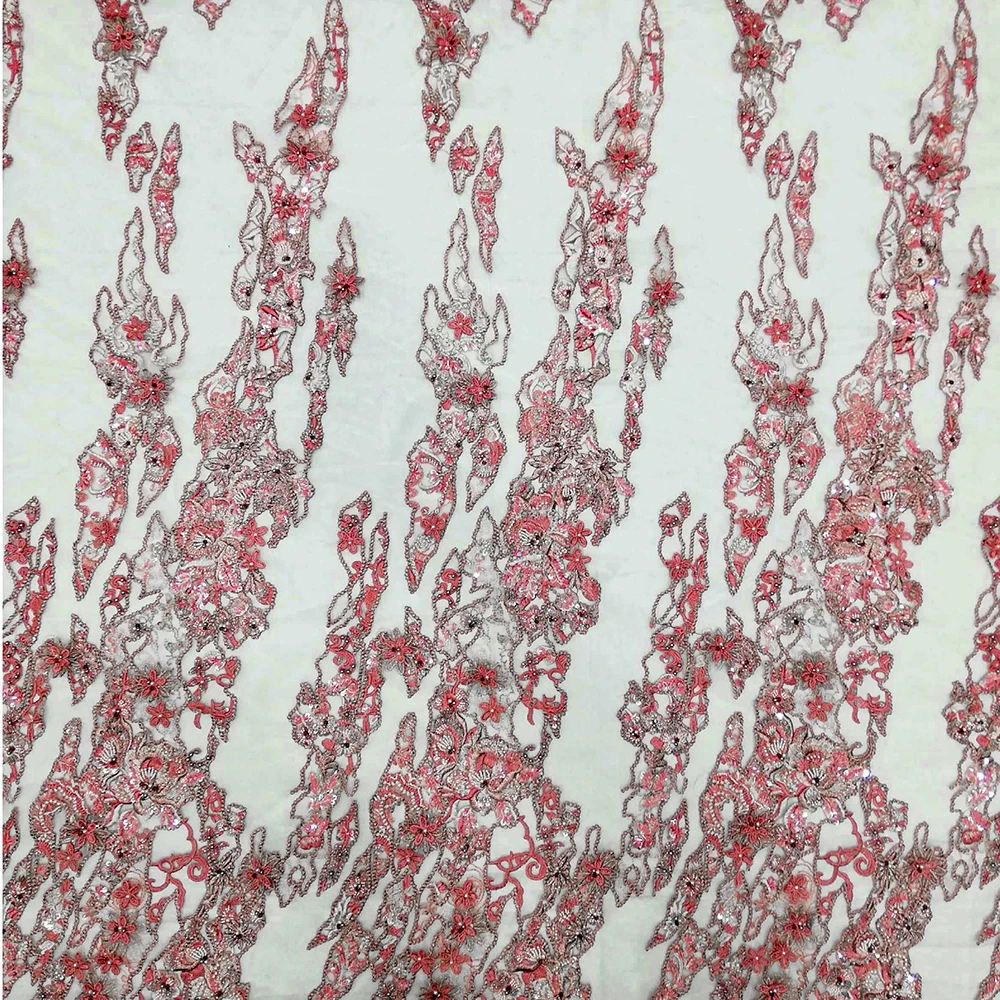 

Wholesale Chantilly net sequins lace fabric bridal Wedding dress net sequins clothes lace fabric