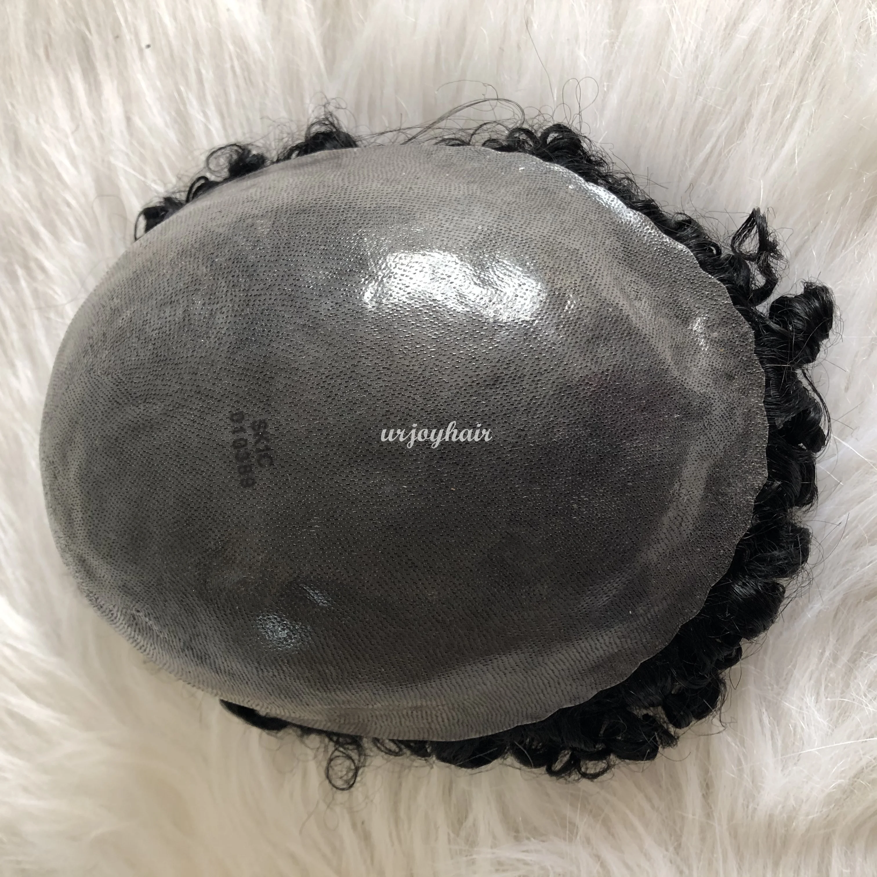 

100% human hair replacement hair prothesis factory price poly skin toupee ,mens hair pieces system