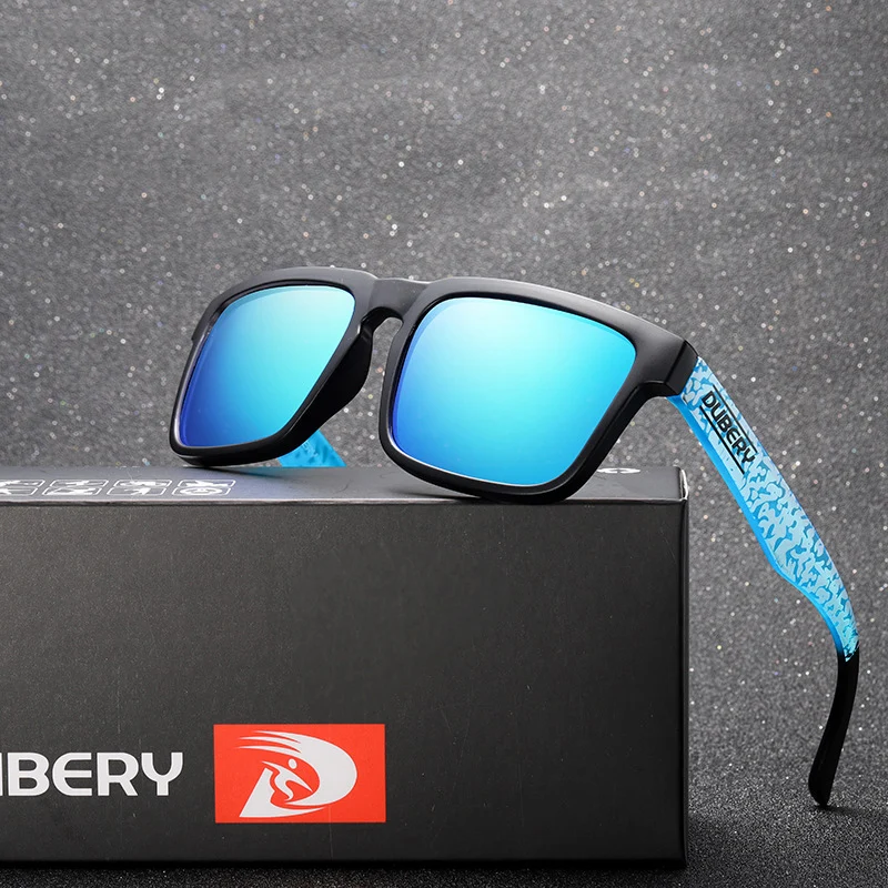 

Dubery D710 Brand High Quality Mirror Mens Sun Glasses Driving Sports Polarized Sunglasses for Men with Box