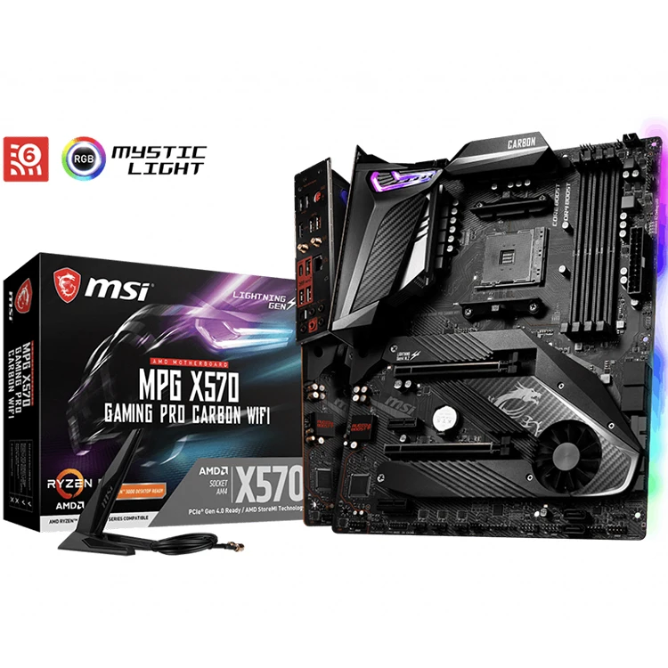 

MSI MPG X570 Gaming Pro CARBON WIFI Motherboard with DDR4 AMD AM4 X570 Gaming Motherboard Support 2nd 3rd Gen Ryzen Processors