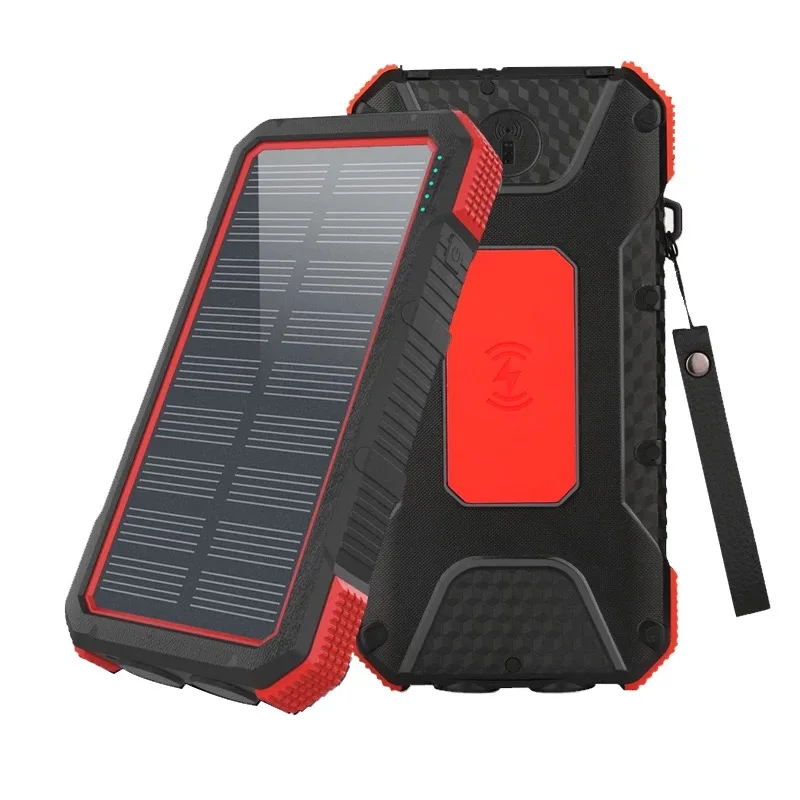 

Customer Logo 30000mah Type-C two-way super charging 26800mAh mobile power Qi 15W solar wireless charger for laptops