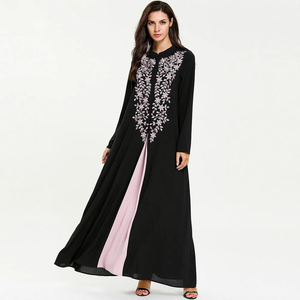 Muslim Long Skirts Inlslamic Clothing Dress Long Sleeve Ice silk kurtis for women in india Kaftan