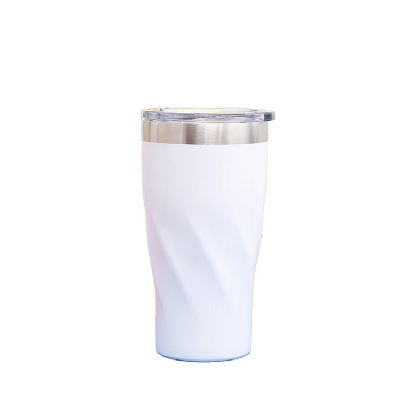 

16oz stainless steel car tumbler coffee mug with plastic lid powder coated colors, Customized color acceptable