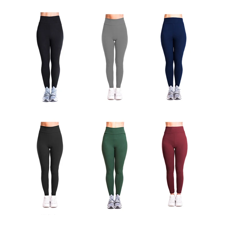 

2021 Custom Logo Fall Fashion High Waist Solid Color Yoga Gym Seamless Leggings Sweatpants