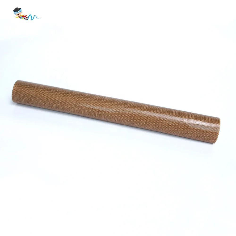 2- Brown Color Heat Resistant Non-sticky PTFE Coated Fiberglass Fabric Cloth Sheet for Heat Press Cover