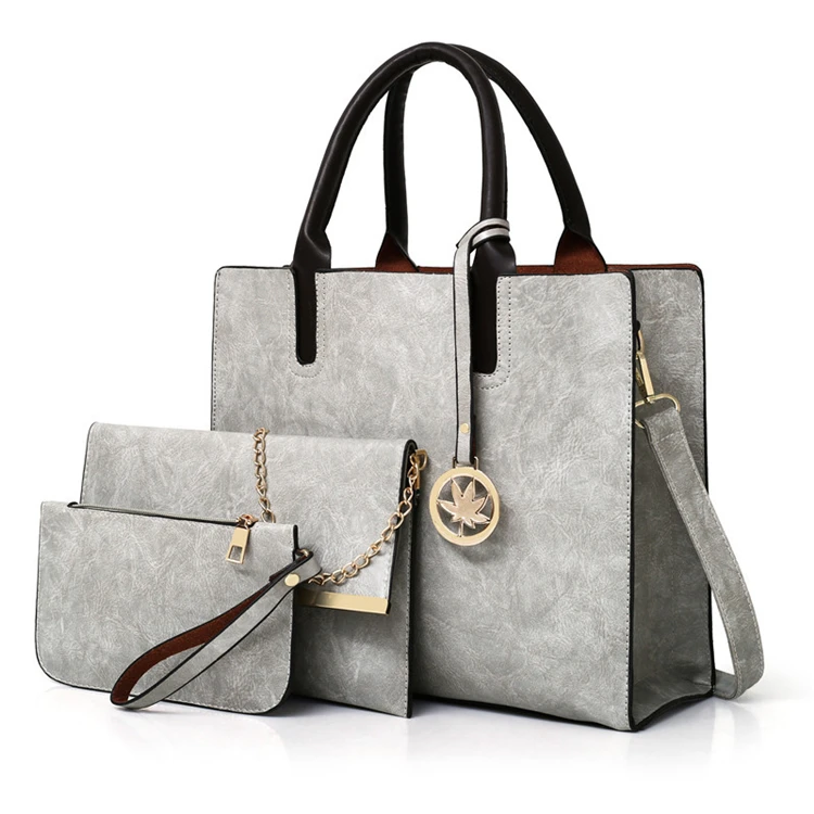 

Women Bags 3Pcs set Ladies Shoulder Bag Leather Handbag Large Tote Bags Handbag, Customizable