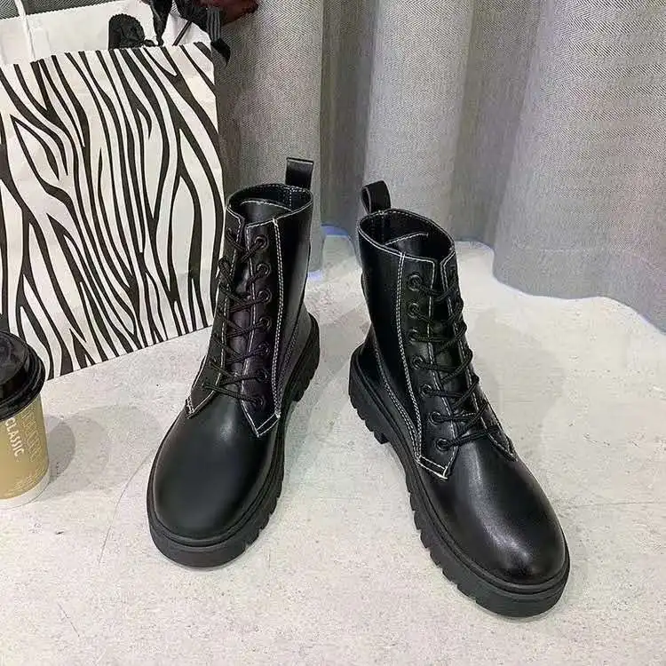 

2021 women fashion martin boots cheap custom boots 2021 ladies high heel shoes, Black