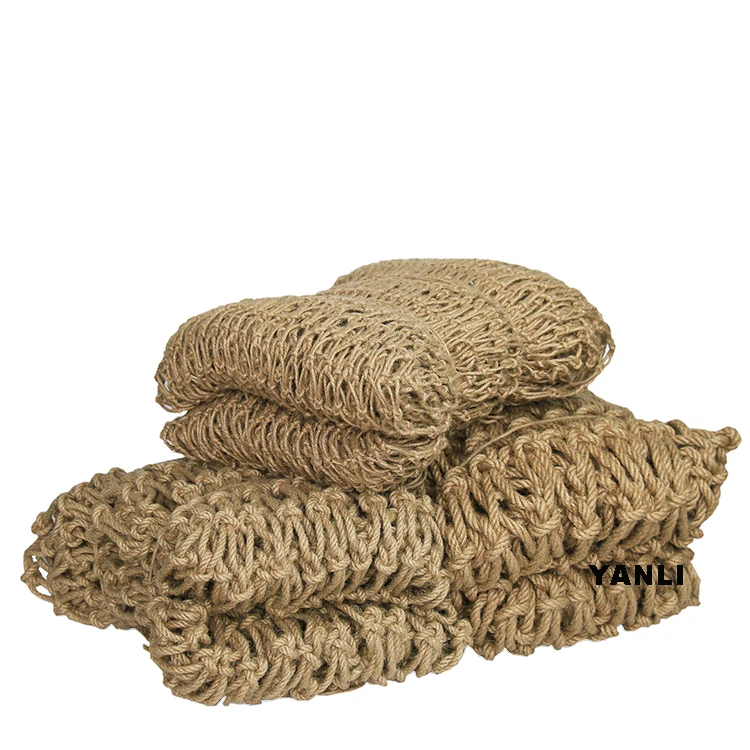 

Decoration Hemp Rope Netting Natural Brown Jute Trellis Netting Plant Support Jute Net for Gardens