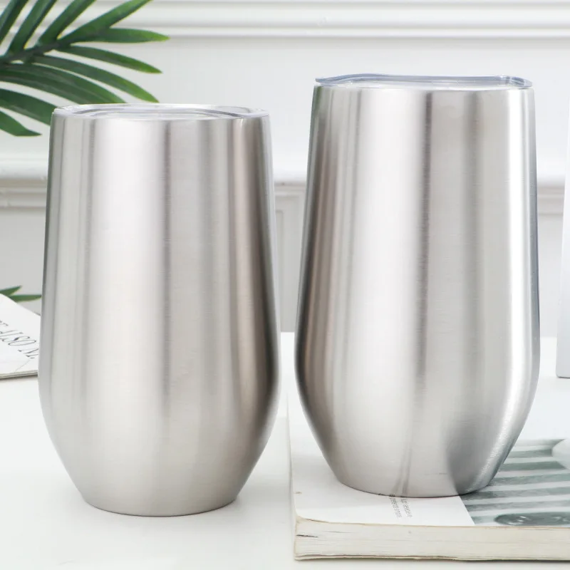 

16 oz Stemless Wine Glass Tumbler with Lid Stainless Steel Double Wall Vacuum Insulated Travel Drink Cup for Champaign