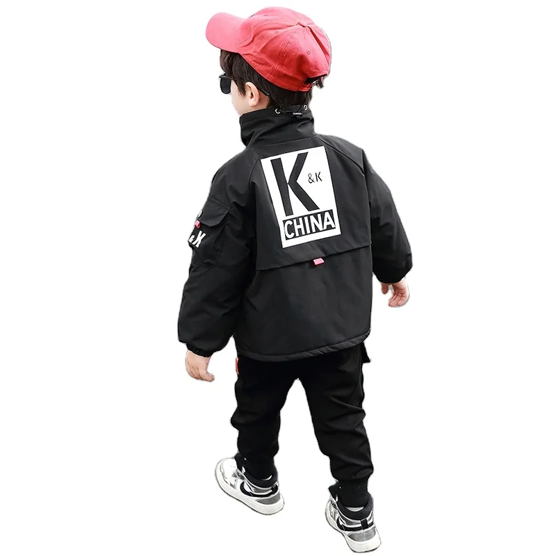

Boys workwear jacket spring and autumn short windbreaker Korean jacket charge top