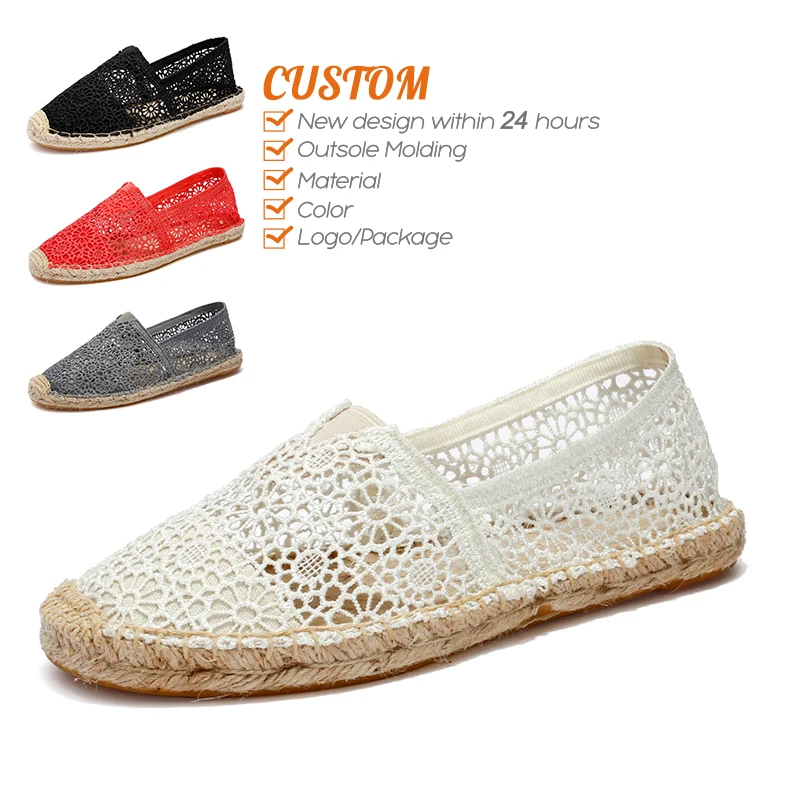 

Solid Color Lofar Plain Breathable Espadrille Femme Casual Mules Shoes Espadrilles Womens Luxury Alpargatas Para Mujer