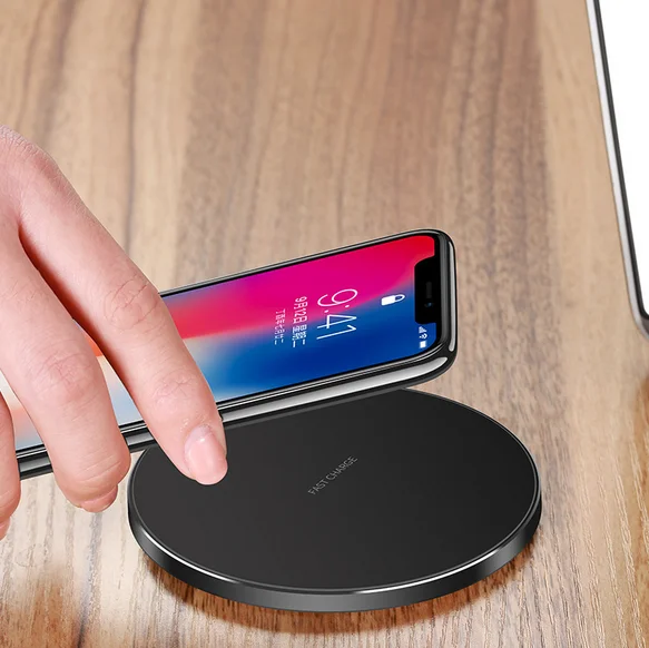 

Free shipping mobile phone universal wireless charging pad qi 10w fast smart wireless charger, Red, black, silver, gold