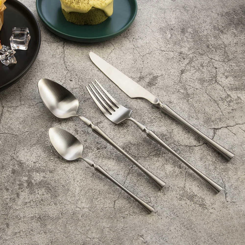 

Multipel color PVD/painting Wedding Slim Waist Style Cutlery Set Wholesale 304 Stainless Steel Flatware, Silver