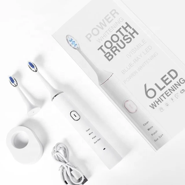 

Travel Use Sonic Waterproof Rechargeable Soft Electronic Toothbrush, White, black, pink