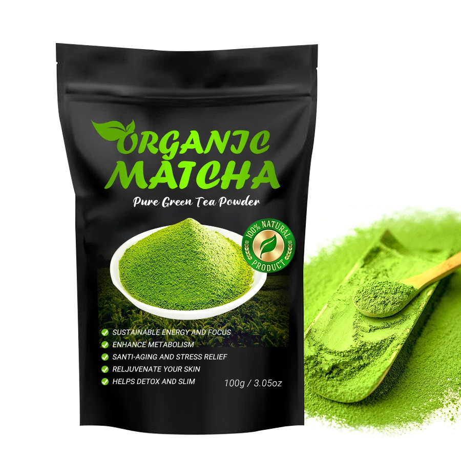 

Private Label 100% Organic Matcha Powder Wholesale Free Sample Natural Pure Green Tea Ceremonial Matcha Powder