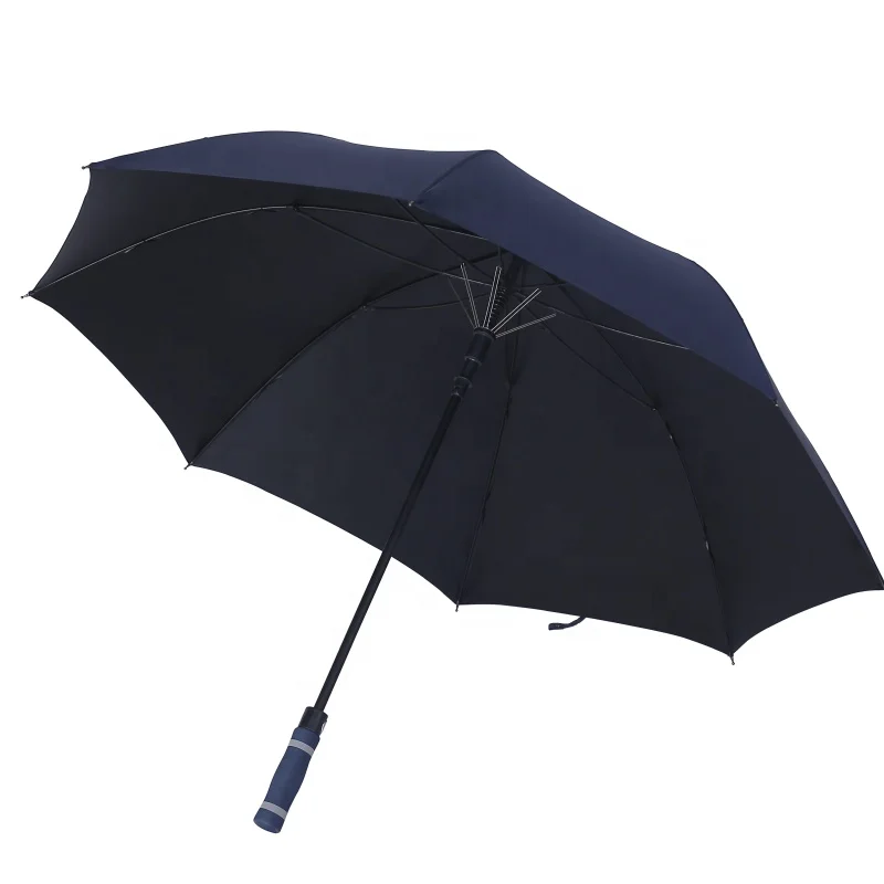 

Wholesale best cheapest big size long fiberglass frame black golf rain umbrella with custom logo print ad umbrella manufacturer, Blue auto open fiberglass golf umbrella