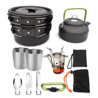 

Outdoor 2-3 Person portable cooker combination camping teapot and pot set