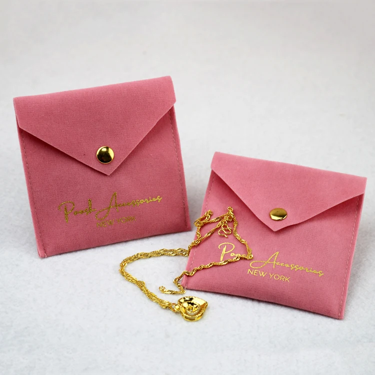 

2021 Luxurious luxury jewelry Wholesale custom design velvet jewelry packing envelope pouch gift necklace bracelet velvet bag, Customized color(blue,white ,black ,yellow ,green )